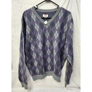 Cutter & Buck Men's Kains Argyle Vneck Sweater Size Large